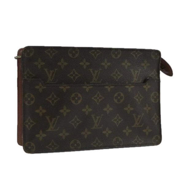 LOUIS VUITTON Monogram Pochette Homme Clutch Bag M51795 LV Auth bs20604 - Picture 1 of 16